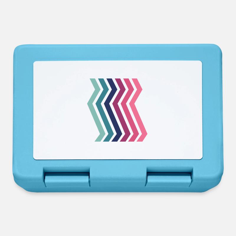 Geometrische Muster Retro Arcs Geometric Pattern - Brotdose - Saphirblau