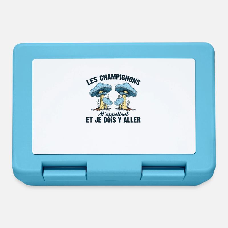 Champignon Forêt Idée Cadeau Nature Automne Hobby - Boîte à goûter - bleu saphir
