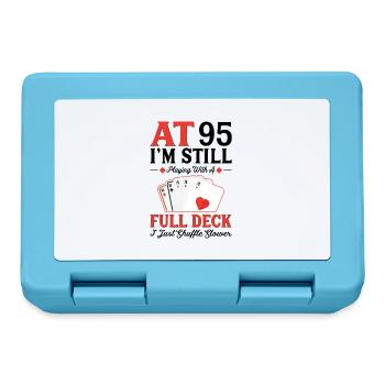 Jeux de cartes de jeu – 95e anniversaire - Boîte à goûter - bleu saphir - Devant