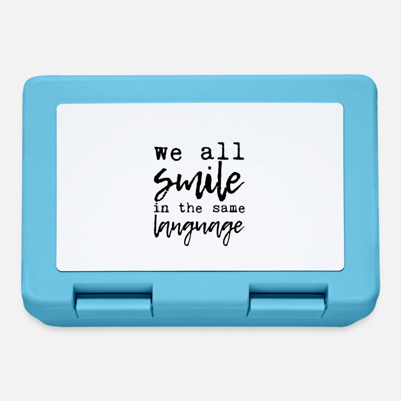 We All Smile In The Same Language 7 - Brotdose - Saphirblau