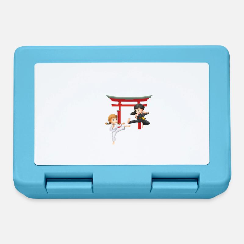 Karate enfant - idee cadeau karate - Boîte à goûter - bleu saphir