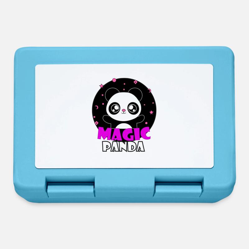 Panda magique - Boîte à goûter - bleu saphir