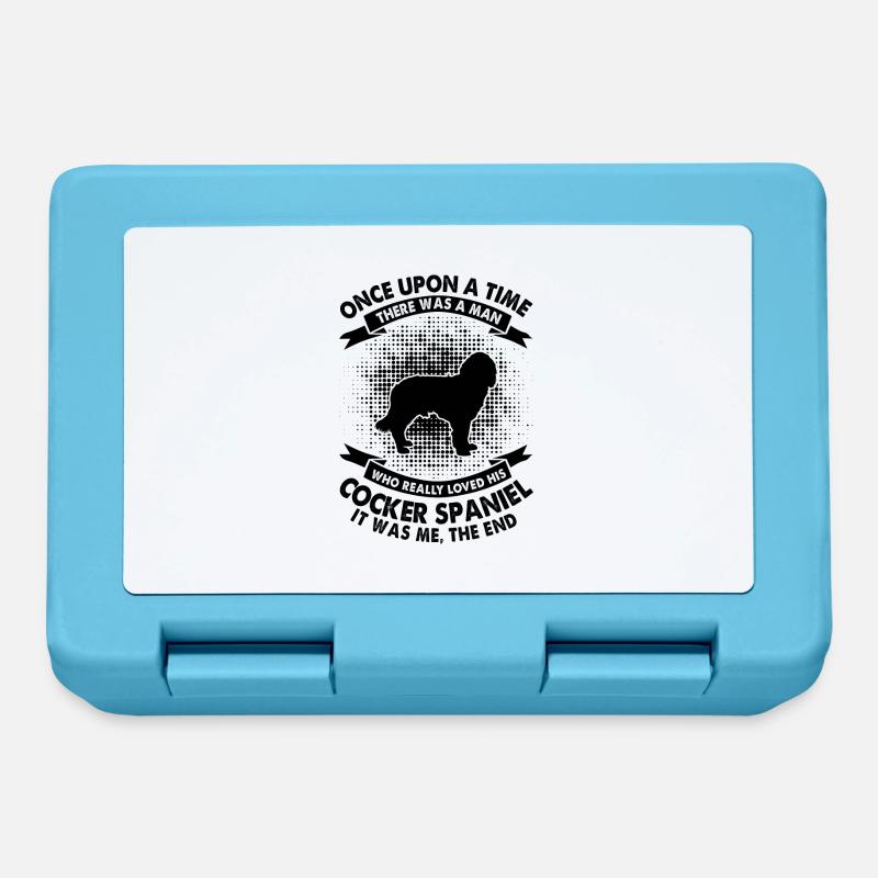 Once upon a time - Cocker Spaniel - Lunchbox - sapphire blue