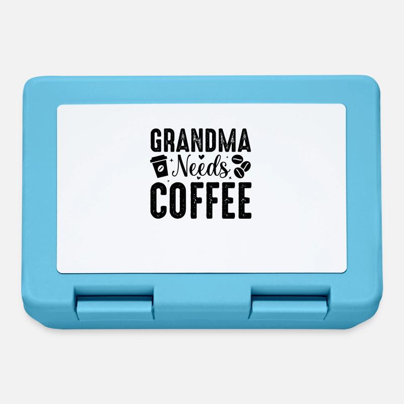 Oma Kaffee Kaffeetrinkerin Spruch Großmutter Omi - Brotdose - Saphirblau
