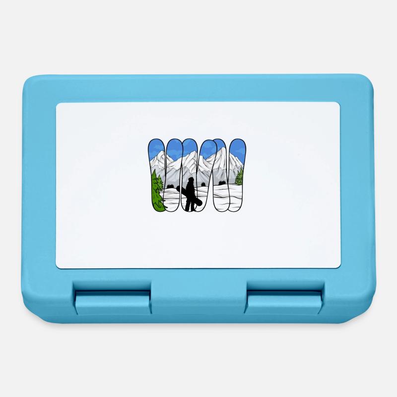 Snowboarding Snowboard Snowboarder - Lunchbox - sapphire blue