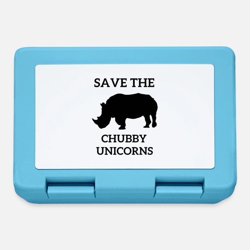 Save the Chubby Unicorn - Lunchbox - sapphire blue
