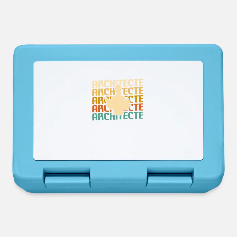 Retro Architecte Architecture Architectural - Brotdose - Saphirblau