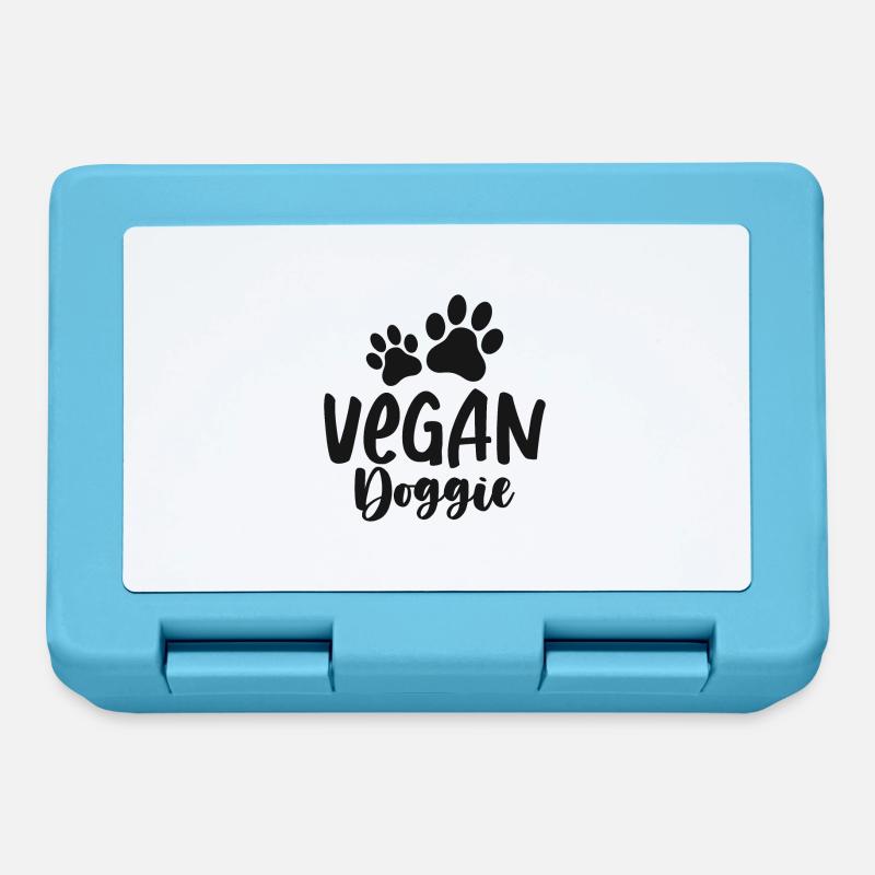 Chien végétalien - Boîte à goûter - bleu saphir