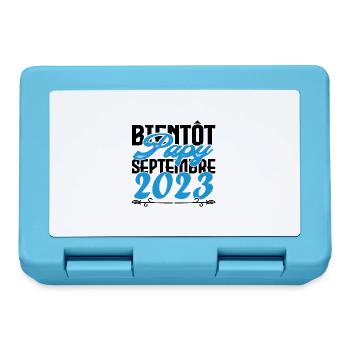 Annonce grossesse. bientôt Papy Septembre 2023. - Boîte à goûter - bleu saphir - Devant