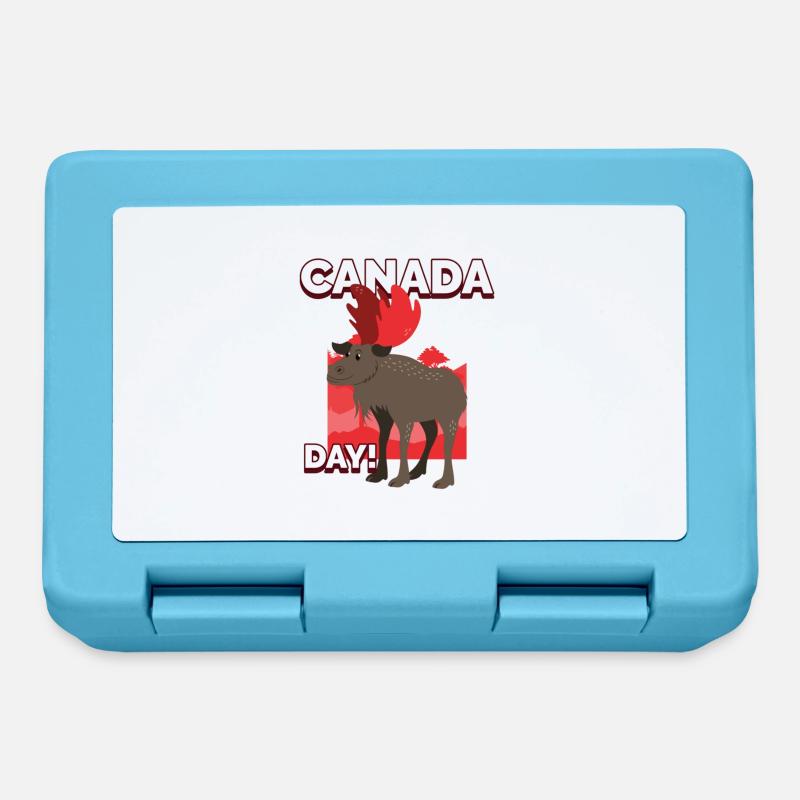 Canada Day Moose - Lunchbox - sapphire blue