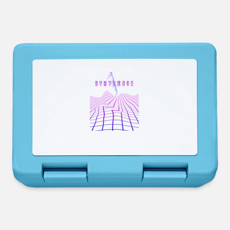 Retrowave Synthwave 80s Design - Brotdose - Saphirblau