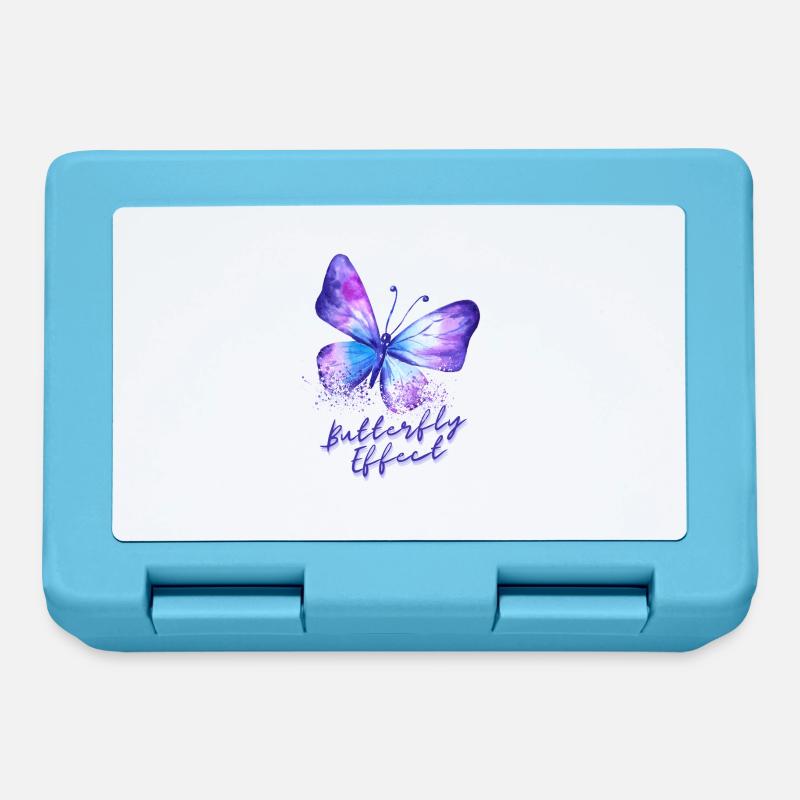 Effet papillon - Boîte à goûter - bleu saphir