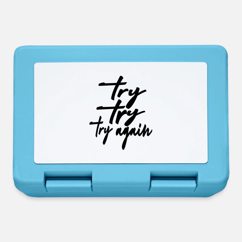 try try try again - Lunchbox - sapphire blue