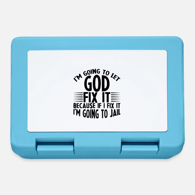 Because If I Fix It I'm Going To Jail 4 - Lunchbox - sapphire blue