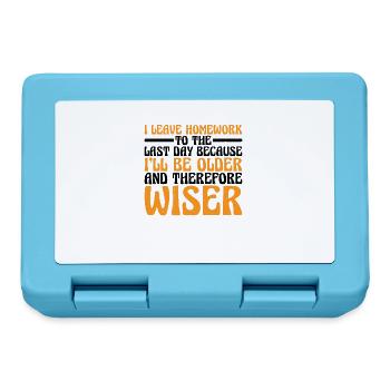 I Leave Homework To The Last Day 3 - Lunchbox - sapphire blue - Front