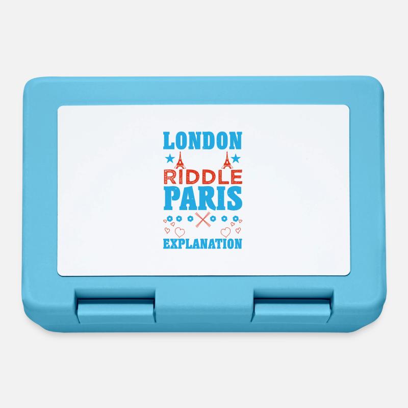 LONDON IS A RIDDLE PARIS IS AN EXPLANATION - Lunchbox - sapphire blue