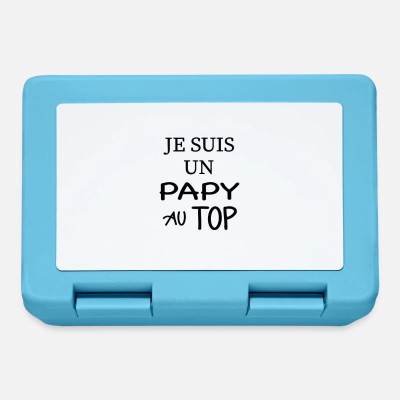 Je suis un papy au top - Boîte à goûter - bleu saphir