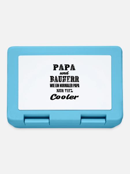 Papa und Bauherr - Brotdose - Saphirblau