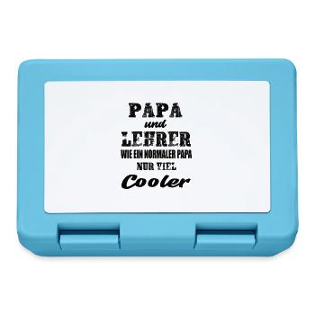Papa und Lehrer - Brotdose - Saphirblau - Vorne