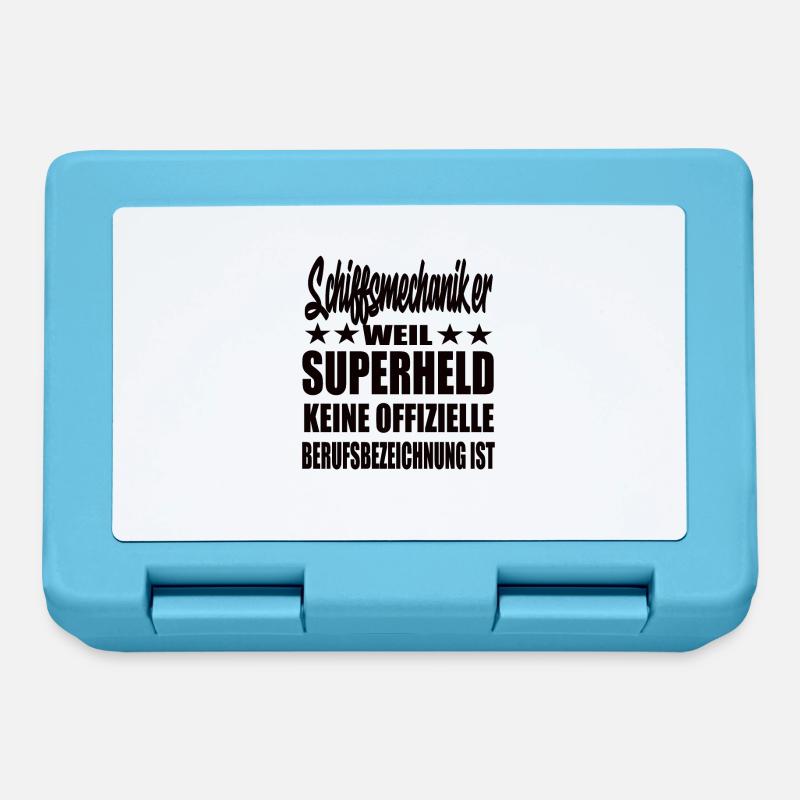 Schiffsmechaiker Superheld Spruch - Brotdose - Saphirblau