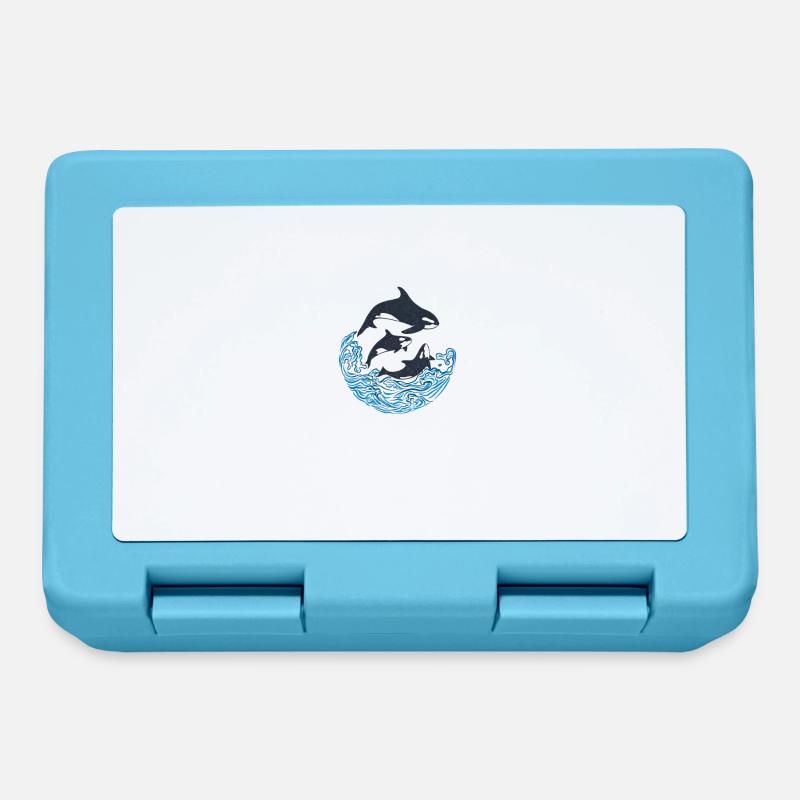 Orca Wal Geschenke - Brotdose - Saphirblau