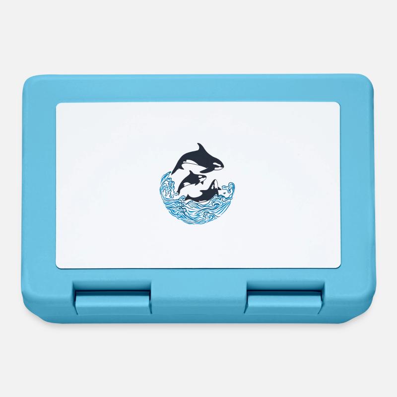 Orca Wal Geschenke - Brotdose - Saphirblau