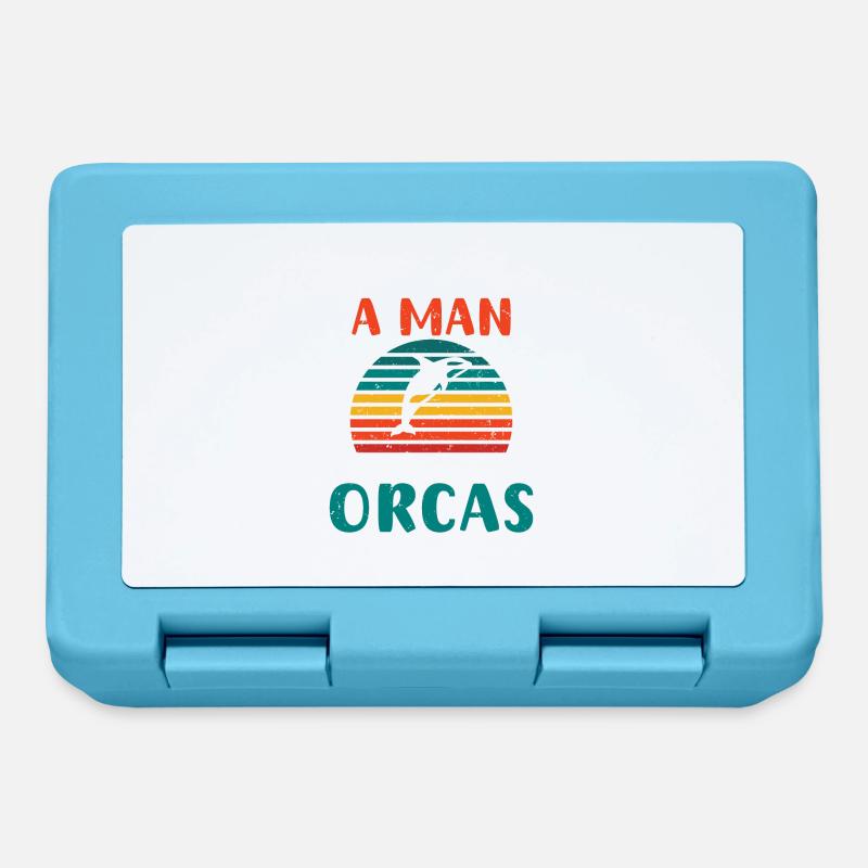 Orca Wal Geschenke - Brotdose - Saphirblau