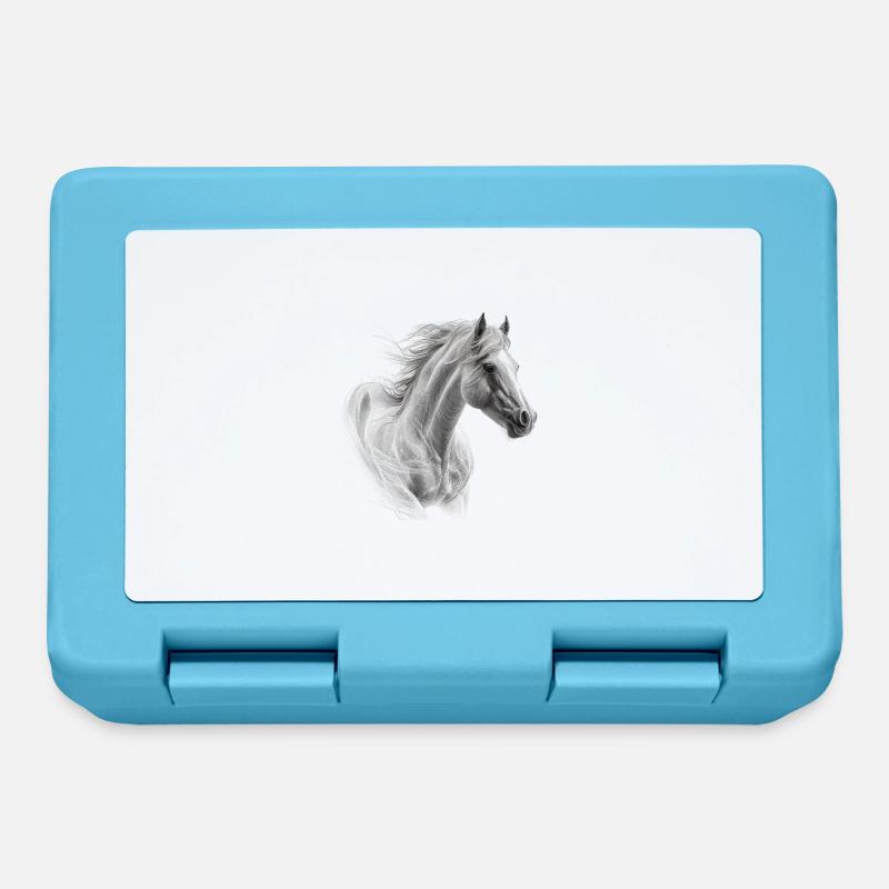 Cheval sauvage - Boîte à goûter - bleu saphir