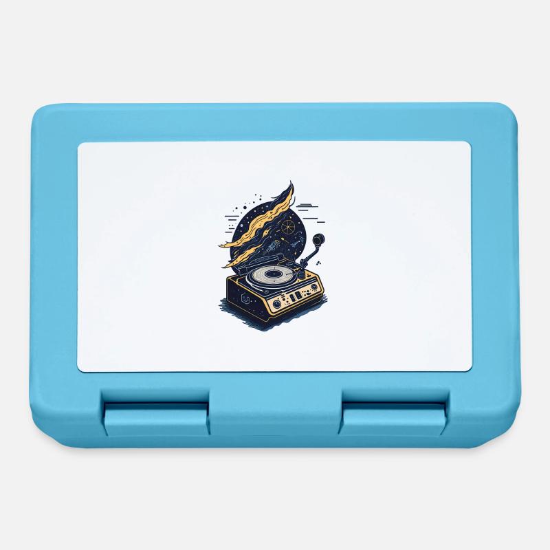 Galactic Vinyl Record Player - Lunchbox - sapphire blue
