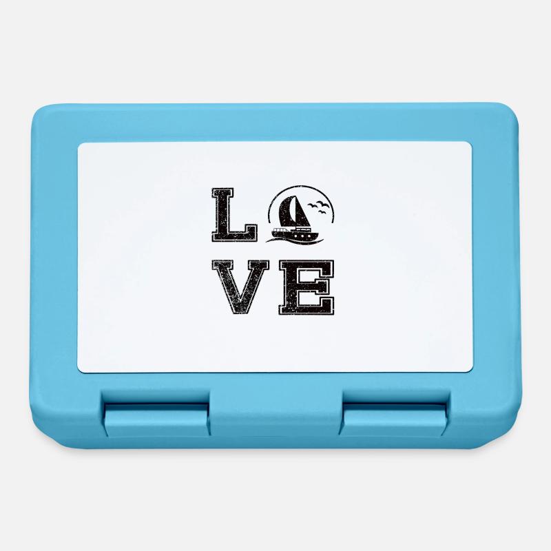 Sailing Sailboat Sailing Sailing Sailing Ship - Lunchbox - sapphire blue