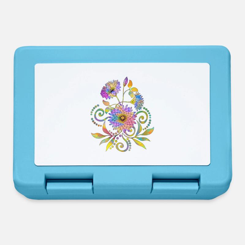 Fleur - Boîte à goûter - bleu saphir