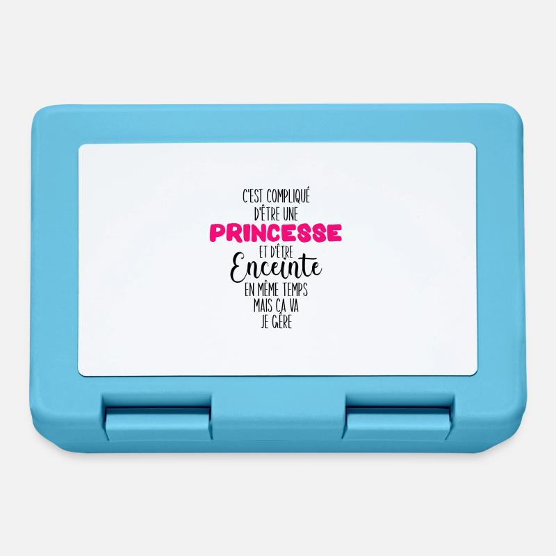 Idée Cadeau Future Maman Enceinte - Boîte à goûter - bleu saphir
