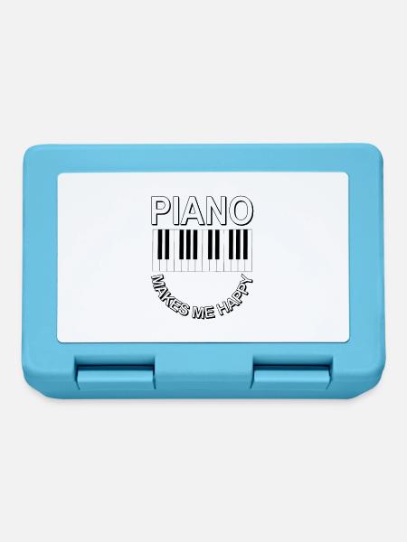 Piano spielen Pianist Musikinstrument Geschenkidee - Brotdose - Saphirblau