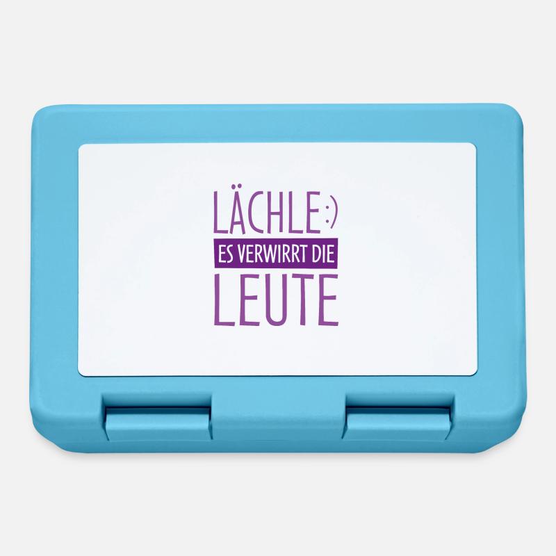 Lächle, Es Verwirrt Die Leute Lustiger Spruch - Brotdose - Saphirblau