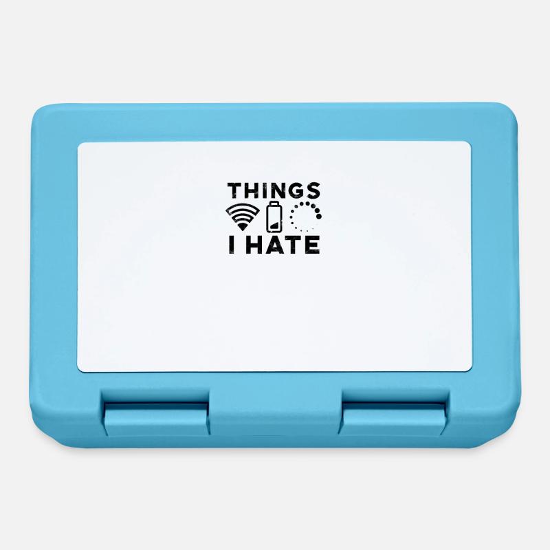 THINGS I HATE - Dissatisfaction - Lunchbox - sapphire blue