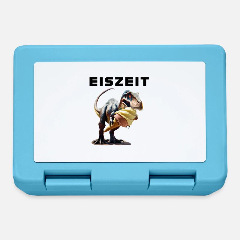 Eiszeit mit Dinosaurier - Brotdose - Saphirblau