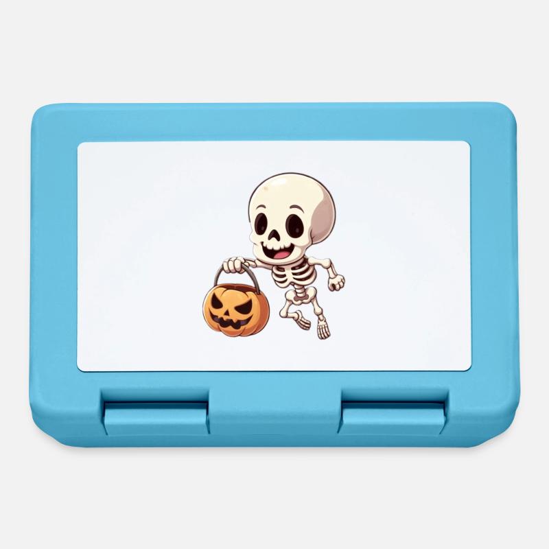 Halloween Happy Skeleton - Lunchbox - sapphire blue