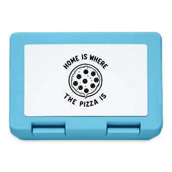 La maison, c’est là où se trouve la pizza - Boîte à goûter - bleu saphir - Devant