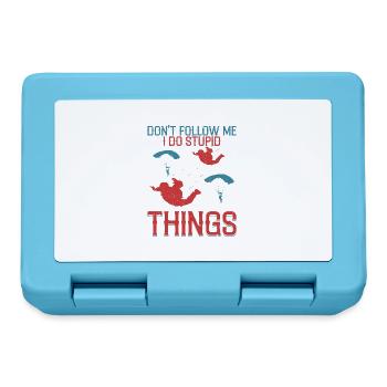 Don't Follow Me I Do Stupid Things Skydiver Parach - Lunchbox - sapphire blue - Front
