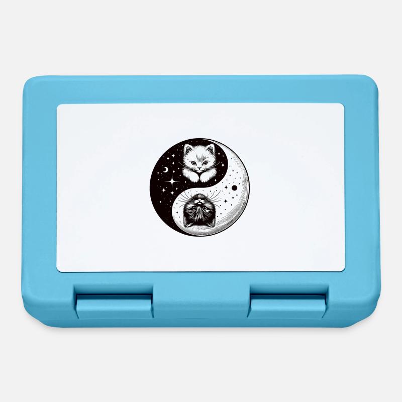 Ying Yang Chatons, noir et blanc - Boîte à goûter - bleu saphir
