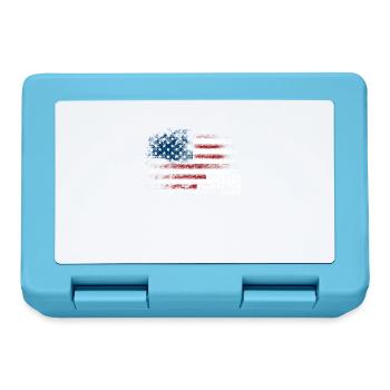USA Husband Daddy Protector Hero - Lunchbox - sapphire blue - Front