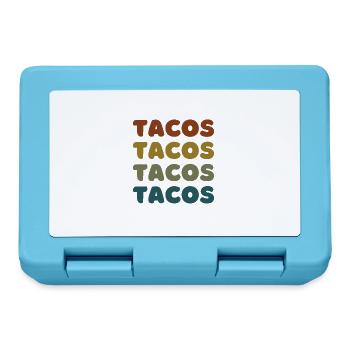 Tacos Retro - Tacos are my Valentine - Brotdose - Saphirblau - Vorne