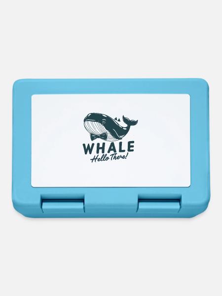 Stilvoller Bowtie Wal Kunstdruck - Whale Hello There - Brotdose - Saphirblau