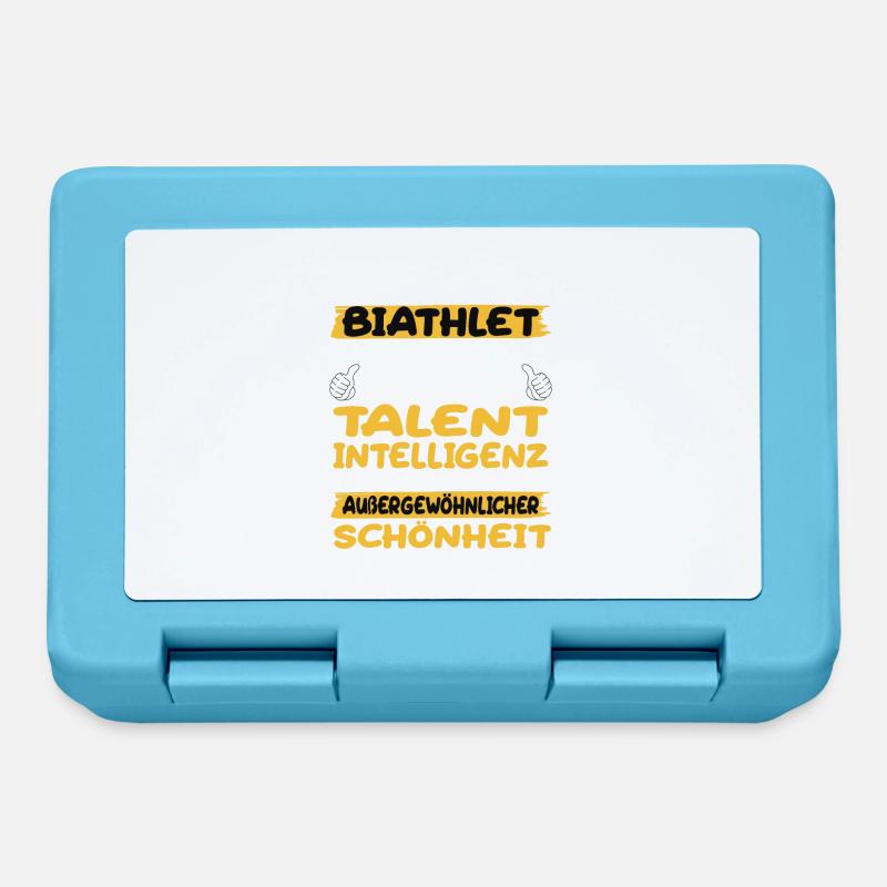 Biathlet ein Paradebeispiel Biathlon - Brotdose - Saphirblau