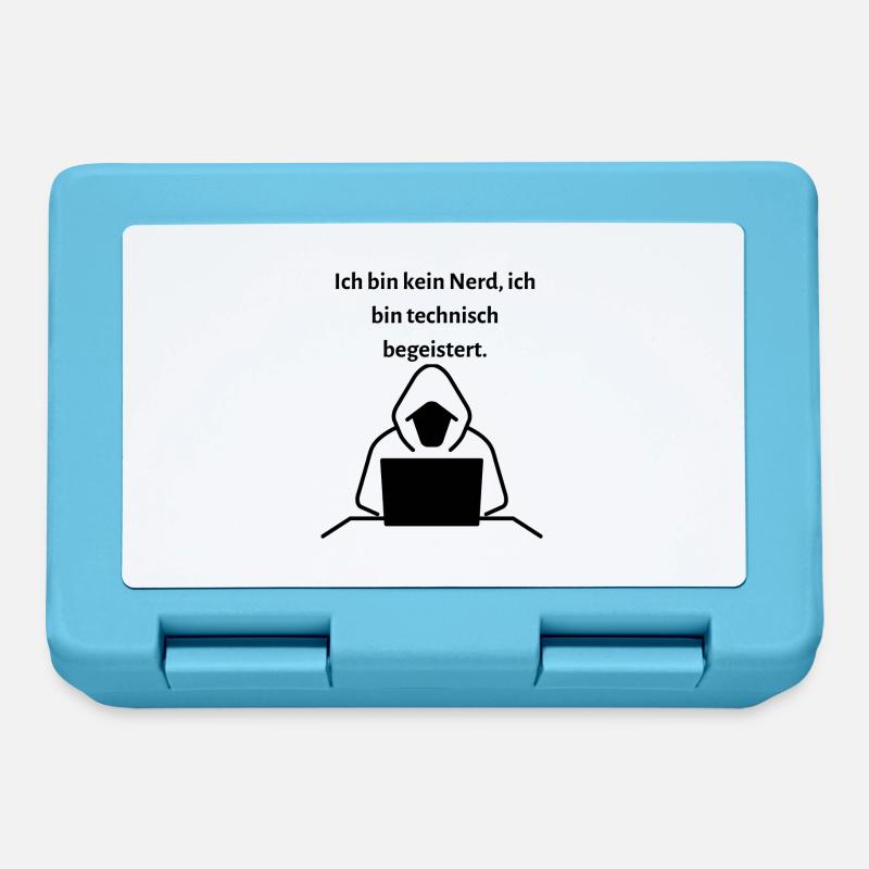 Ich bin kein Nerd ich bin technisch begeistert - Brotdose - Saphirblau