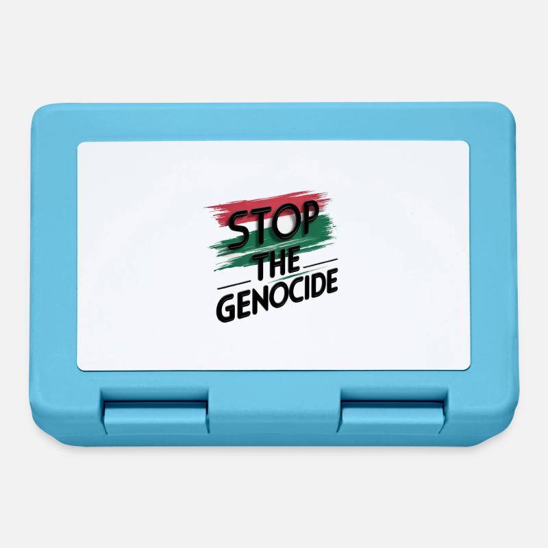 ARRÊTEZ LE GÉNOCIDE - Boîte à goûter - bleu saphir