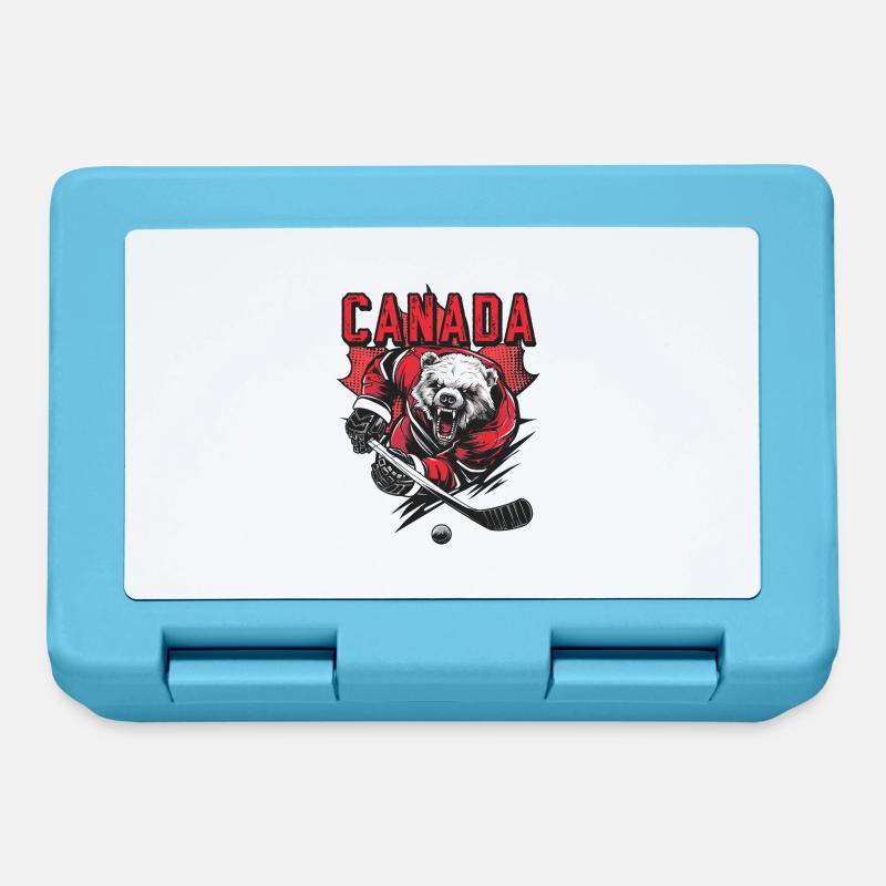 Kanada - Eisbär Eishockey - Brotdose - Saphirblau