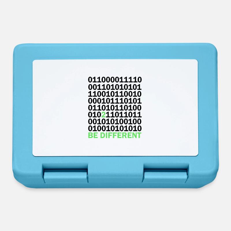 Be Different Binary Code Nerd Gift - Lunchbox - sapphire blue