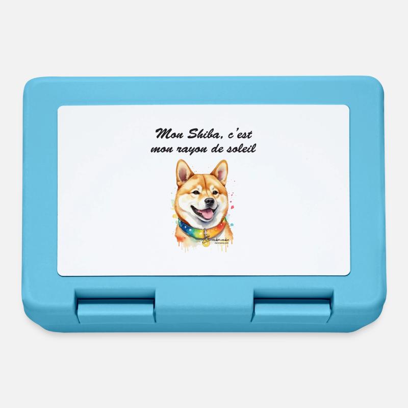 Shiba rayon de soleil - Boîte à goûter - bleu saphir