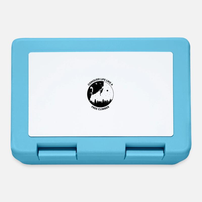 Conquer Life like a Free Climber Design - Lunchbox - sapphire blue